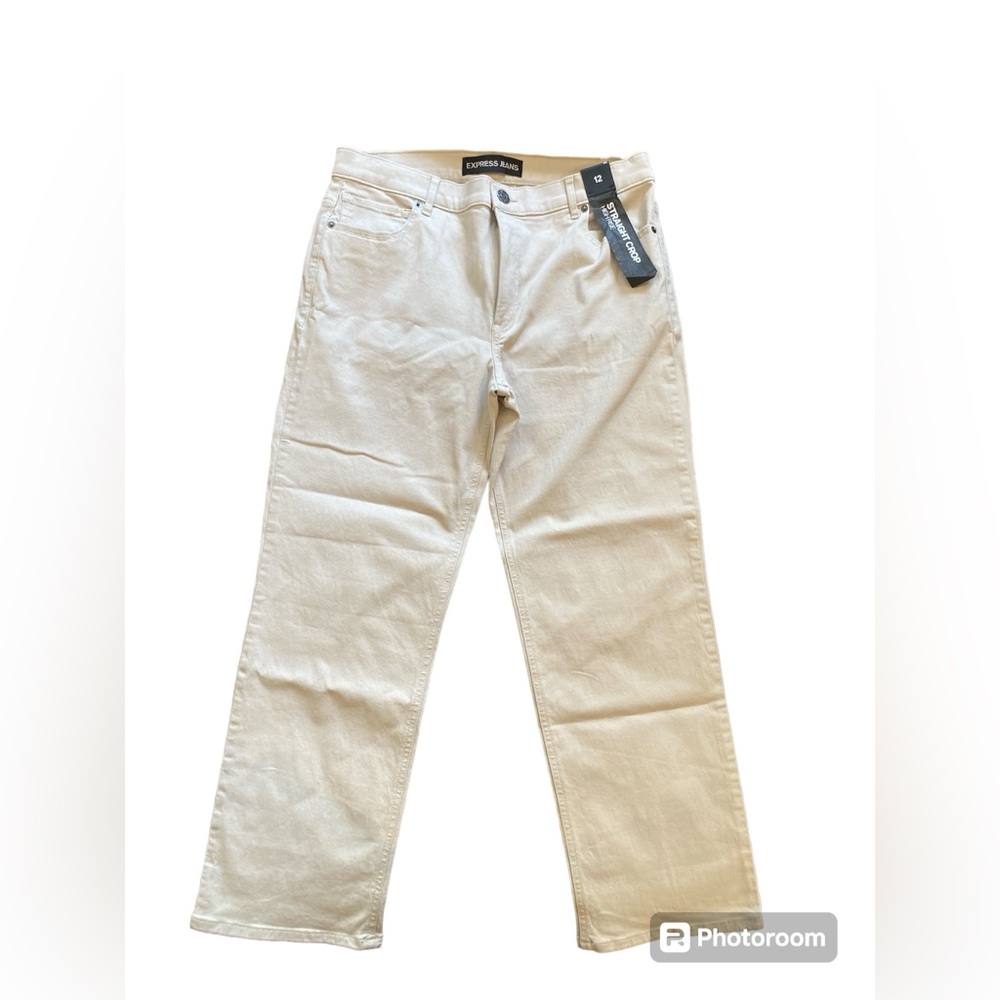 Express Straight Crop High Rise Pants Size 12 NWT